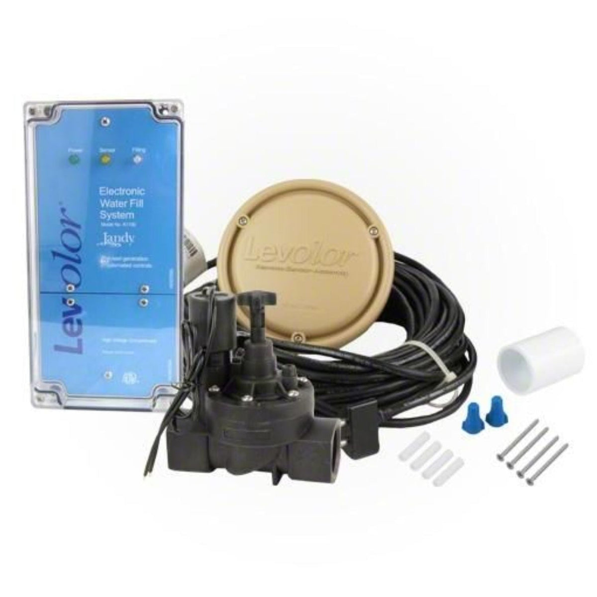 Jandy Levolor K1100CKC electronic water leveler with 100 ft sensor and 1 inch valve