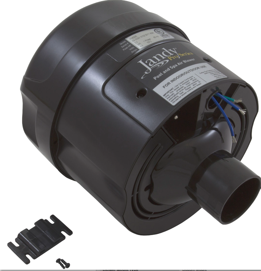 Jandy PSB220 2 HP 240V pool and spa blower alternate angle