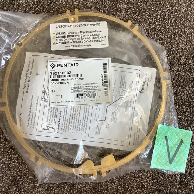Pentair 79211600Z genuine brass mounting ring in original packaging