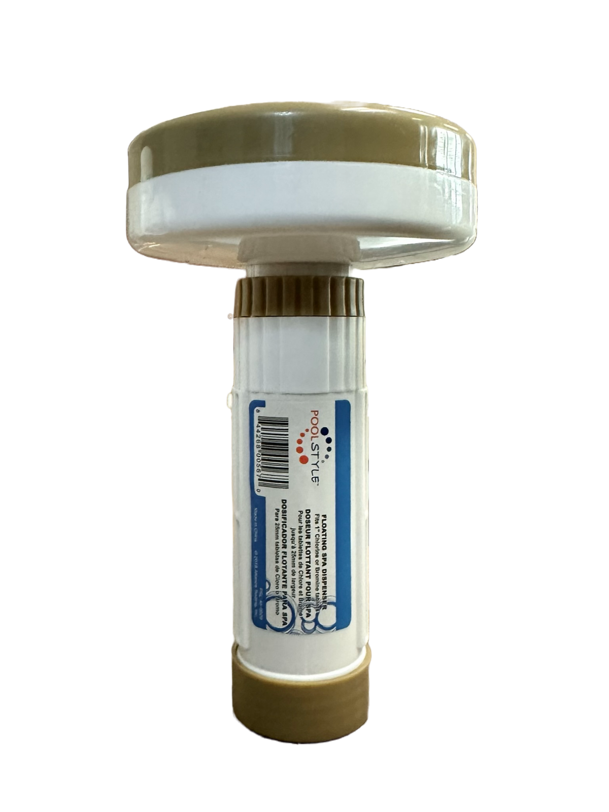 PoolStyle PS2057 beige and white floating spa dispenser